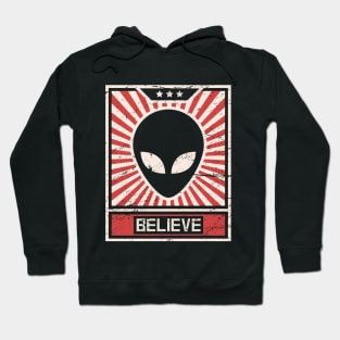 UFO Alien Propaganda Poster Hoodie